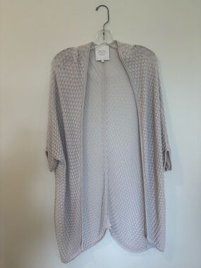 Part Two Textured Knit Open Cardigan – Size M, Neutral